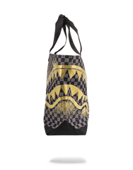 SHARKS IN PARIS GOLD STENCIL TOTE